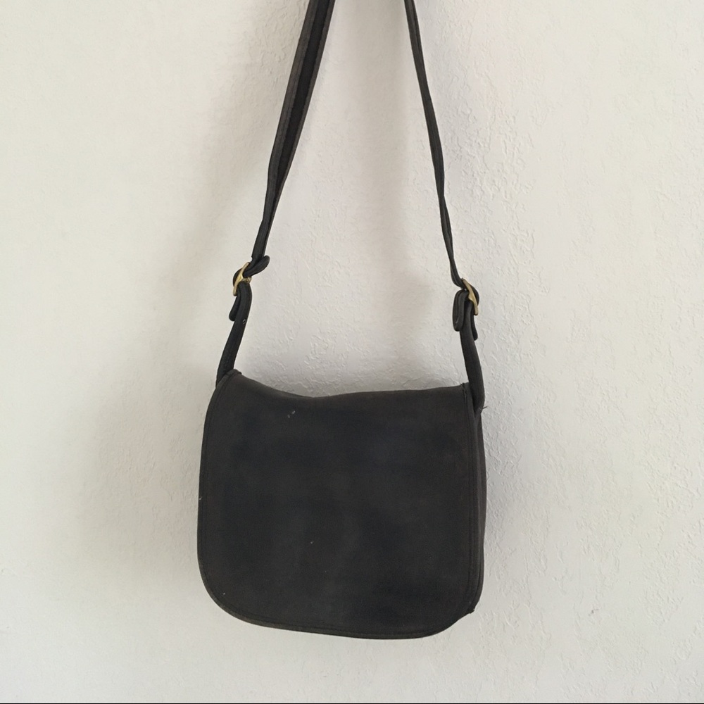 Vintage Coach NYC Shoulder Bag Black Leather Purse